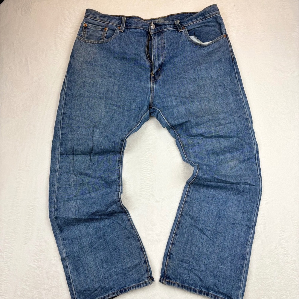 Levis‎ 517 Bootcut Jeans Mens 38x30 Thigh Fade Y2K Loose Fit  Blue Denim Pants